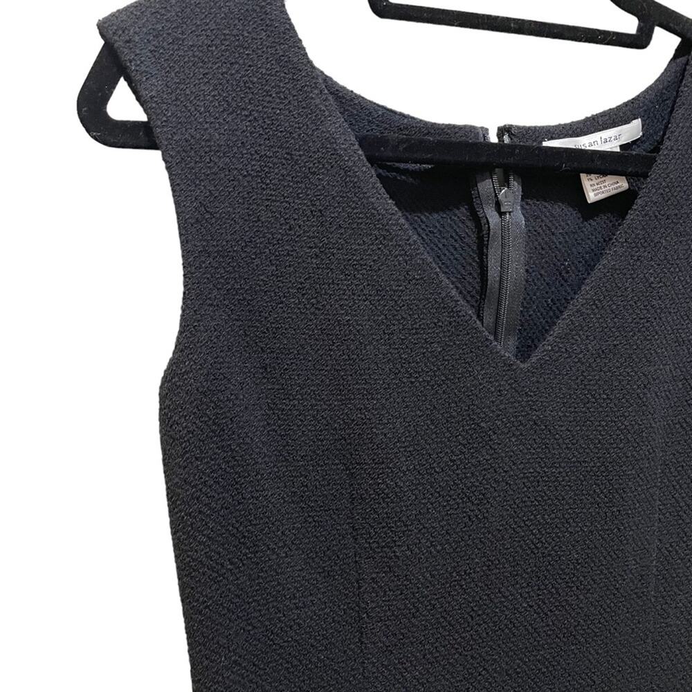 Susan Lazar Vintage Wool Sleeveless Dress Black Size 4 New - Picture 4 of 7